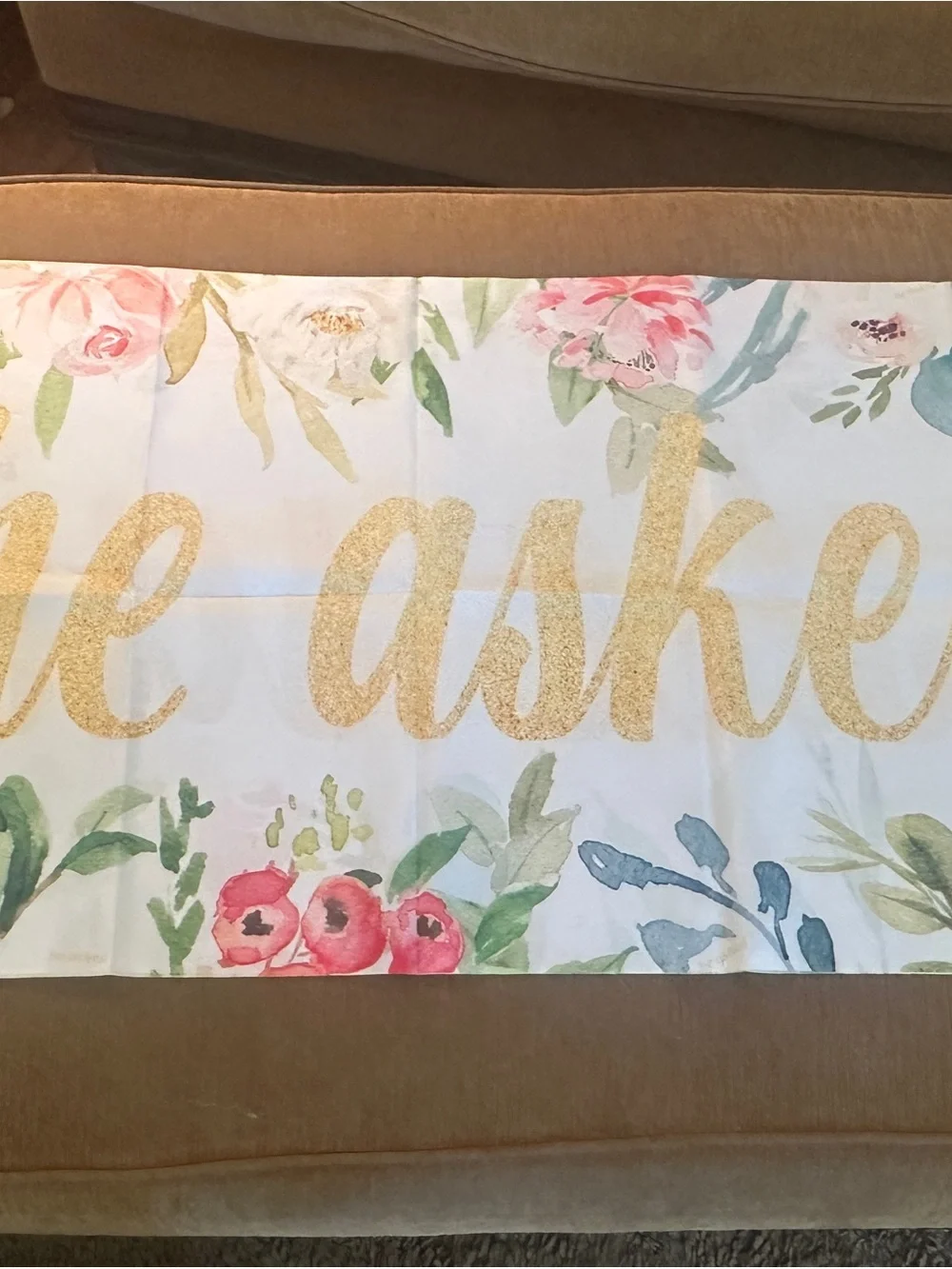 ENGAGEMENT PARTY DECORATIONS!  Gold 'He Asked She Said Yes' Banner Photo props